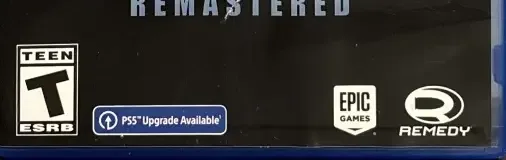 Alan Wake Remastered, the ESRB box on its front