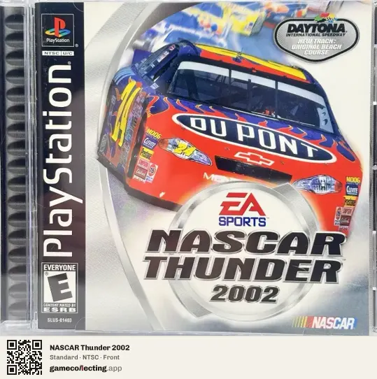 NASCAR Thunder 2002 PlayStation, NTSC box front