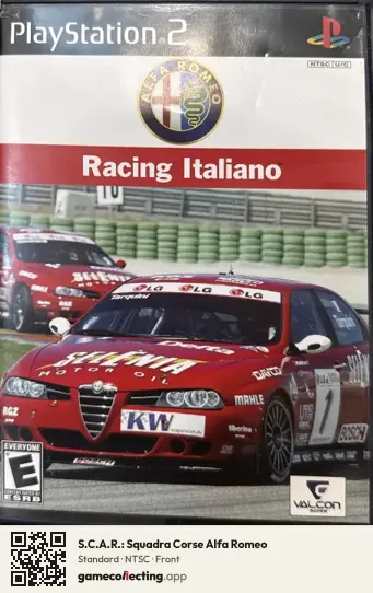 S.C.A.R.: Squadra Corse Alfa Romeo PlayStation 2, NTSC box front