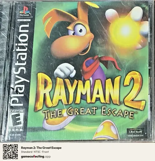 Rayman 2: The Great Escape PlayStation, NTSC box front