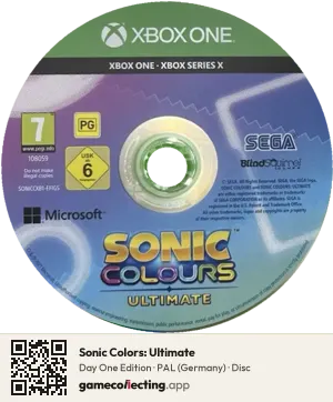 Sonic Colors: Ultimate Xbox One, PAL disc