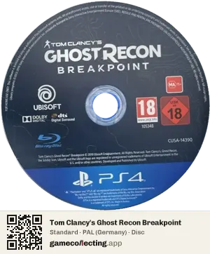 Tom Clancy's Ghost Recon Breakpoint PlayStation 4, PAL disc