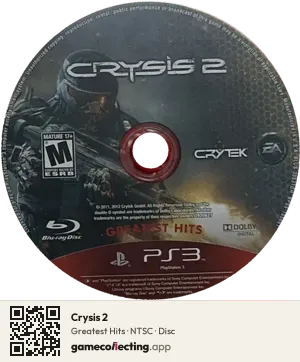 Crysis 2 PlayStation 3, NTSC disc