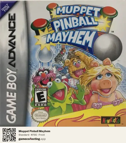 Muppet Pinball Mayhem Game Boy Advance, NTSC box front