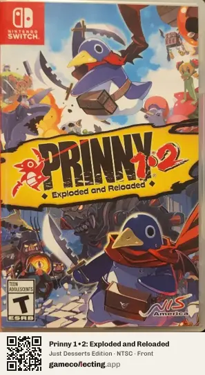 Prinny 1•2: Exploded and Reloaded Nintendo Switch, NTSC box front