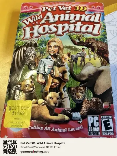 Pet Vet 3D: Wild Animal Hospital Computer, NTSC box front
