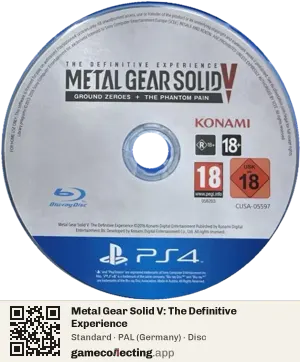 Metal Gear Solid V: The Definitive Experience PlayStation 4, PAL disc
