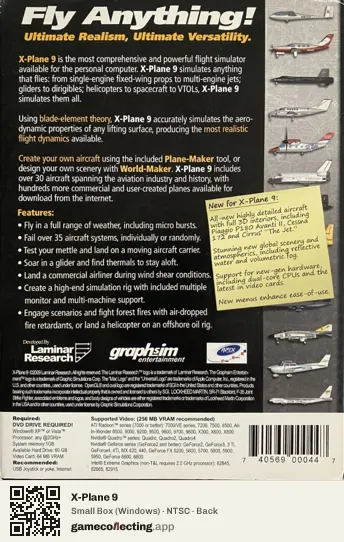 X-Plane 9 Computer, NTSC box back