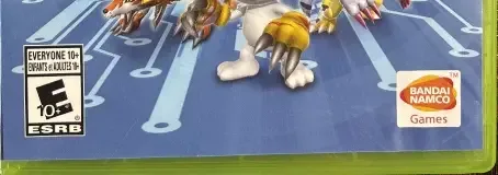 Digimon All-Star Rumble, the ESRB box on its front