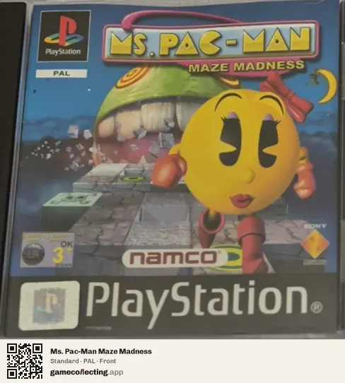 Ms. Pac-Man Maze Madness PlayStation, PAL box front