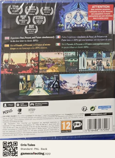Cris Tales PlayStation 5, PAL box back