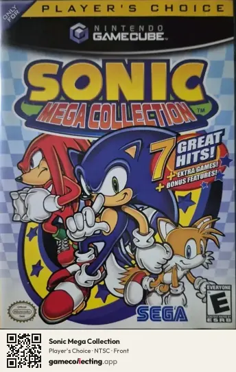 Sonic Mega Collection Nintendo GameCube, NTSC box front