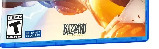 Overwatch, the ESRB box on its front