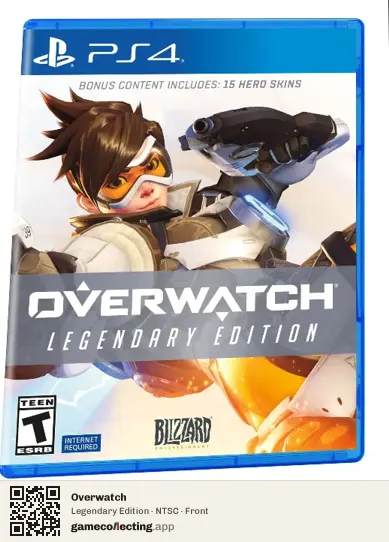 Overwatch PlayStation 4, NTSC box front