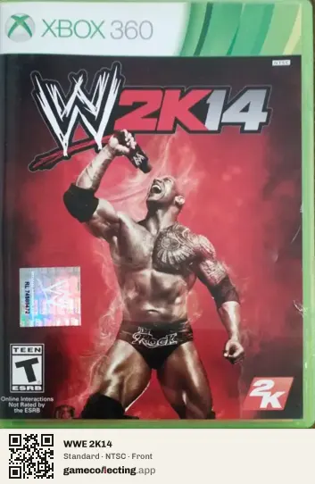WWE 2K14 Xbox 360, NTSC box front