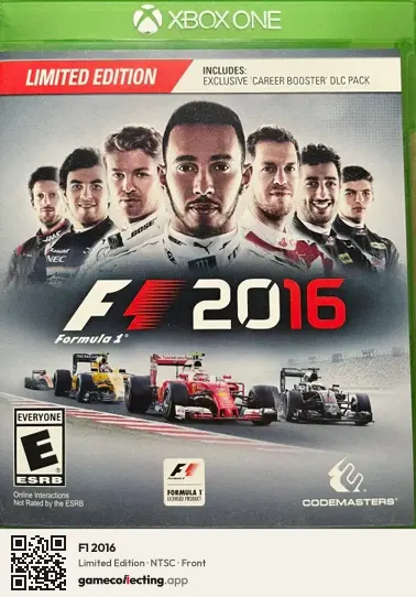 F1 2016 Xbox One, NTSC box front