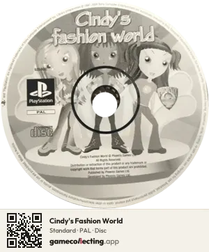 Cindy's Fashion World PlayStation, PAL disc