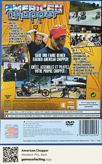 American Chopper PlayStation 2, PAL box back