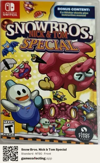Snow Bros. Nick & Tom Special Nintendo Switch, NTSC box front
