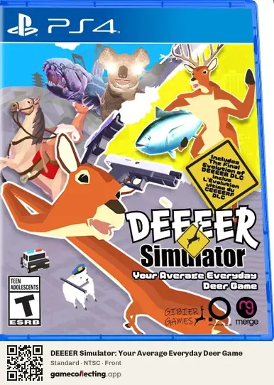 DEEEER Simulator: Your Average Everyday Deer Game PlayStation 4, NTSC box front