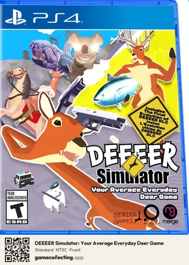DEEEER Simulator: Your Average Everyday Deer Game PlayStation 4, NTSC box front