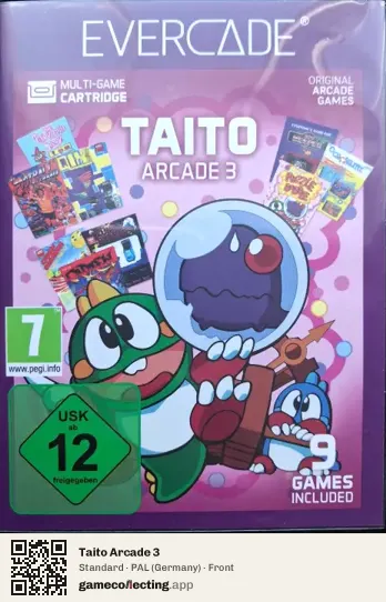 Taito Arcade 3 Evercade, Germany box front