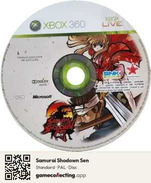 Samurai Shodown Sen Xbox 360, PAL disc