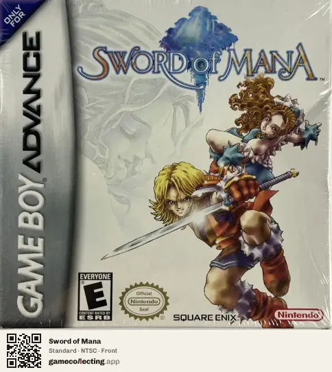 Sword of Mana Game Boy Advance, NTSC box front