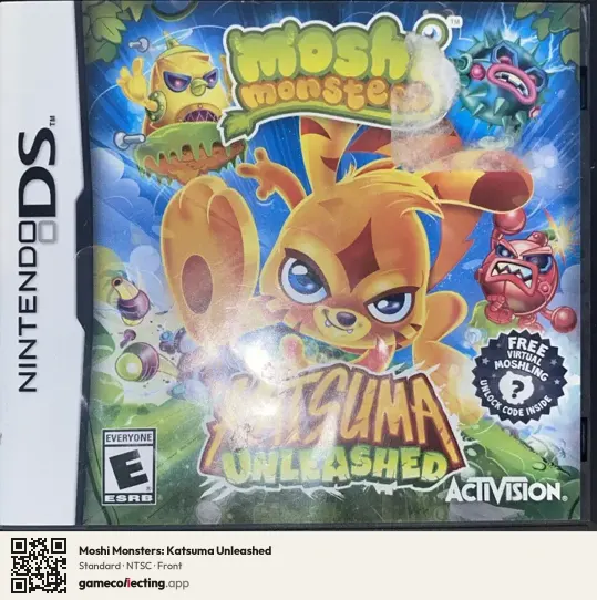 Moshi Monsters: Katsuma Unleashed Nintendo DS, NTSC box front