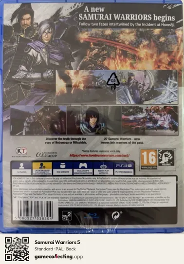 Samurai Warriors 5 PlayStation 4, PAL box back