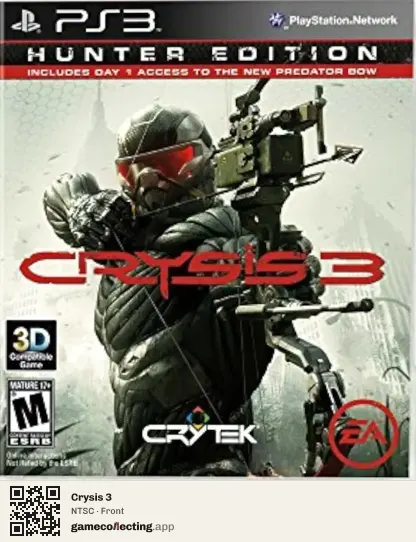 Crysis 3 PlayStation 3, NTSC box front