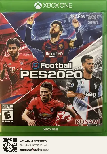 eFootball PES 2020 Xbox One, NTSC box front