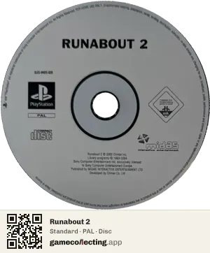 Runabout 2 PlayStation, PAL disc