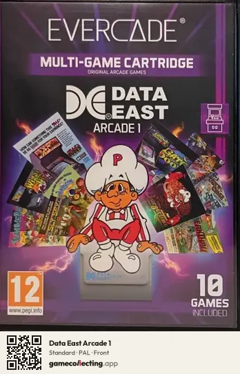Data East Arcade 1 Evercade, PAL box front