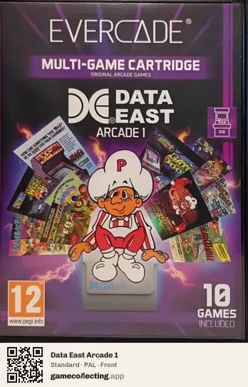 Data East Arcade 1 Evercade, PAL box front
