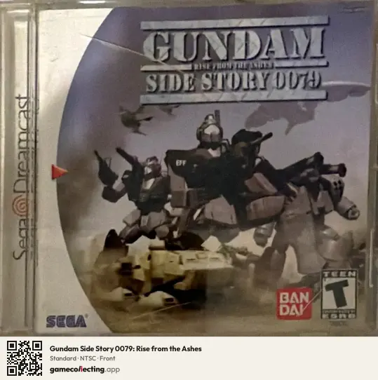 Gundam Side Story 0079: Rise from the Ashes Sega Dreamcast, NTSC box front