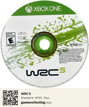 WRC 5 Xbox One, NTSC disc