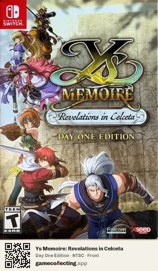 Ys Memoire: Revelations in Celceta Nintendo Switch, NTSC box front