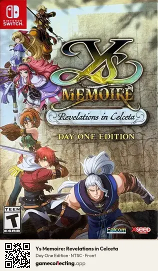 Ys Memoire: Revelations in Celceta Nintendo Switch, NTSC box front