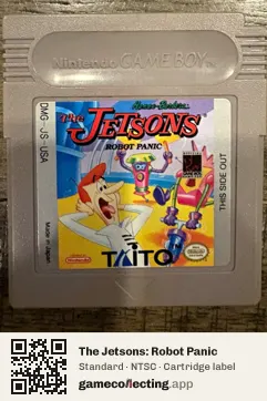 The Jetsons: Robot Panic Game Boy, NTSC cartridge label