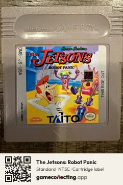 The Jetsons: Robot Panic Game Boy, NTSC cartridge label