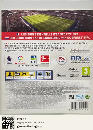 FIFA 18 PlayStation 3, PAL box back