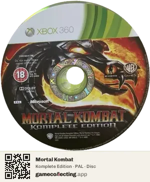 Mortal Kombat Xbox 360, PAL disc