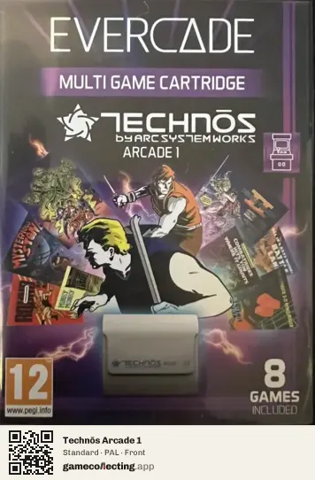 Technōs Arcade 1 Evercade, PAL box front