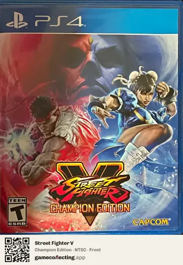 Street Fighter V PlayStation 4, NTSC box front