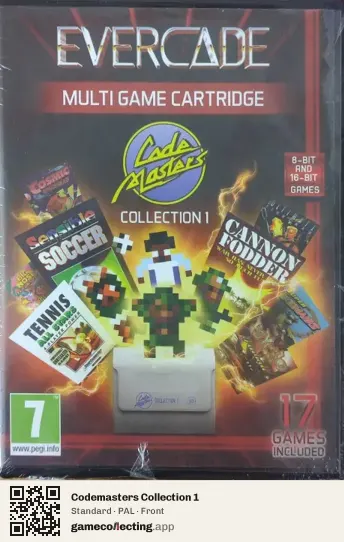 Codemasters Collection 1 Evercade, PAL box front