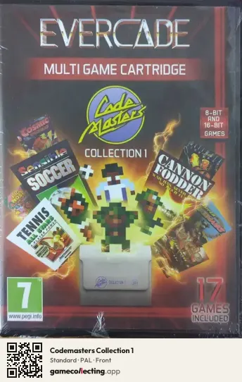 Codemasters Collection 1 Evercade, PAL box front