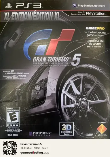 Gran Turismo 5 PlayStation 3, NTSC box front