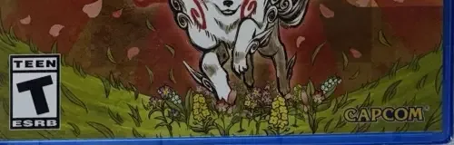 Ōkami HD, the ESRB box on its front