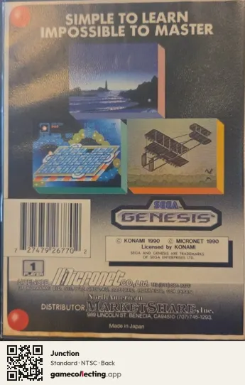 Junction Sega Mega Drive / Genesis, NTSC box back